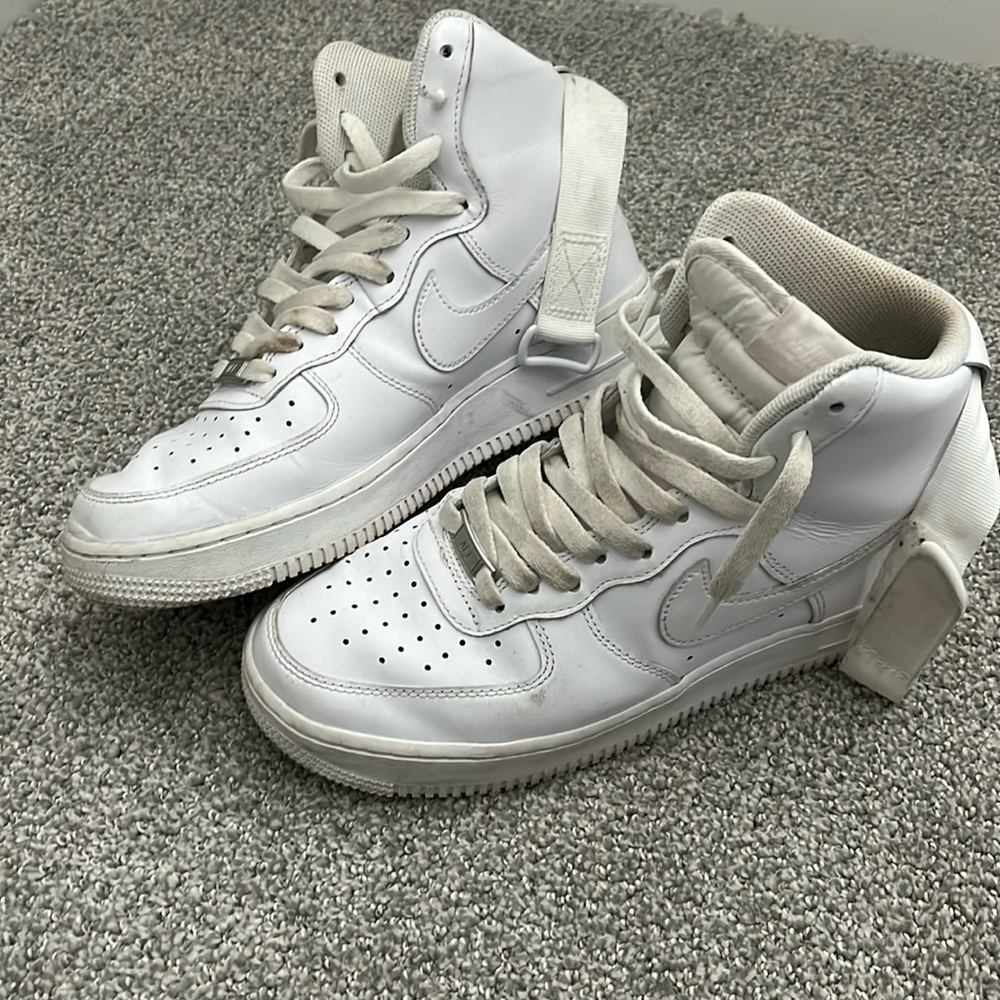 All White High Top Air Force Ones